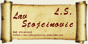 Lav Stojčinović vizit kartica